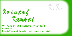 kristof kampel business card